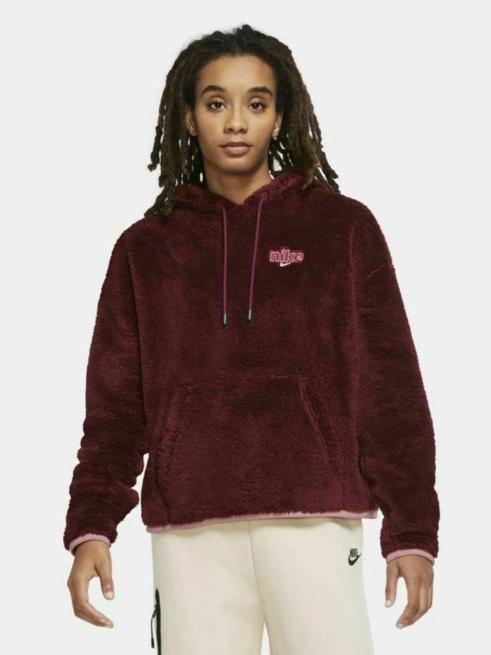 Nike Women's Maroon Plush Hoodie